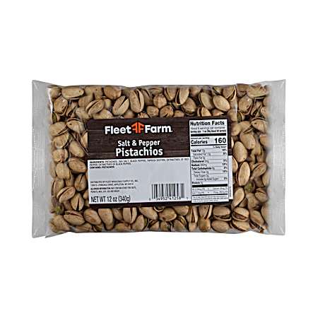 12 oz Salt & Pepper Pistachios