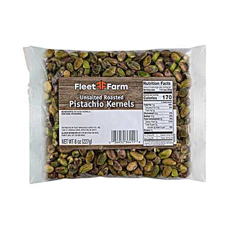 8 oz Unsalted Roasted Pistachio Kernels