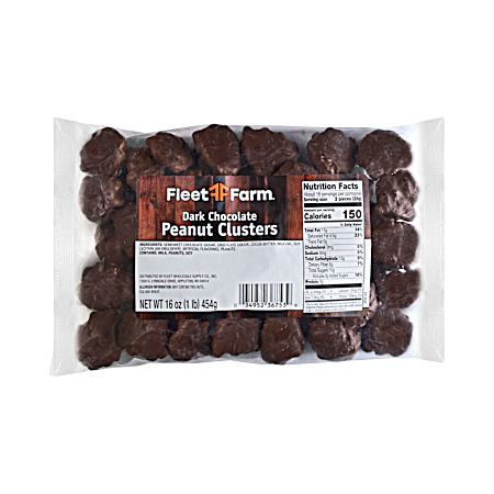 16 oz Dark Chocolate Peanut Clusters