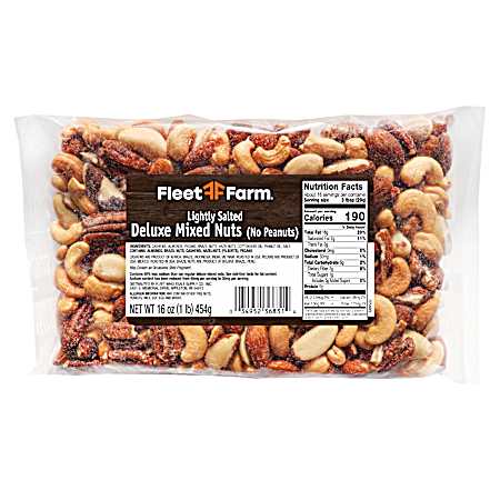 16 oz Lightly Salted Deluxe Mixed Nuts (No Peanuts)