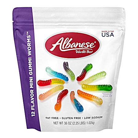 36 oz 12 Flavor Gummi Worms
