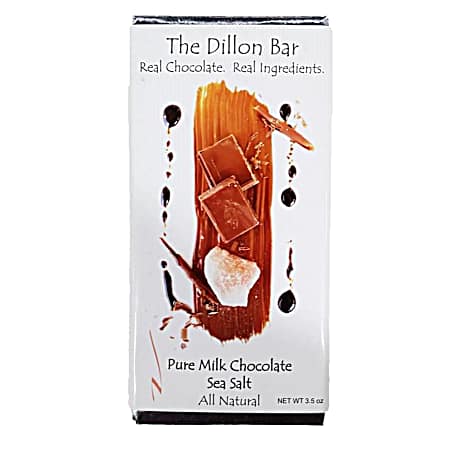 3.5 oz The Dillon Bar Milk Chocolate Sea Salt Candy Bar