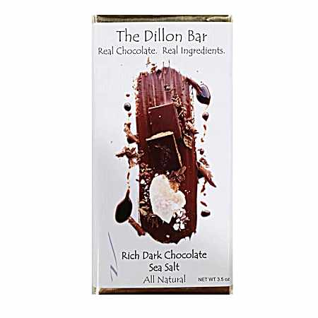 3.5 oz The Dillon Bar Dark Chocolate Sea Salt Candy Bar