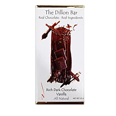 3.5 oz The Dillon Bar Dark Chocolate Vanilla Candy Bar