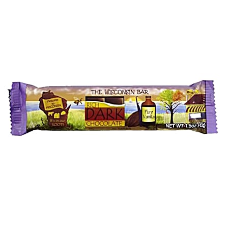 1.5 oz The Wisconsin Bar Rich Dark Chocolate Candy Bar