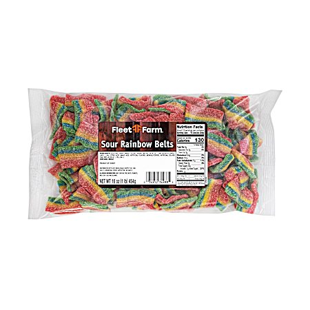 16 oz Sour Rainbow Belts