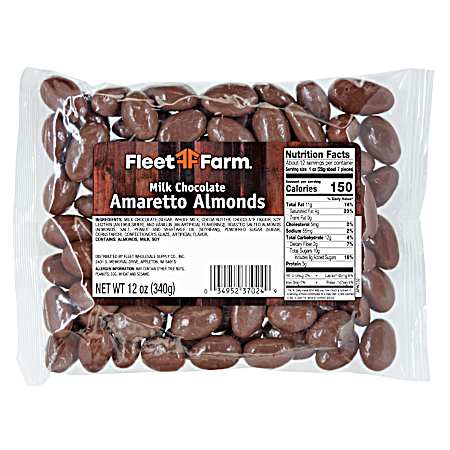 12 oz Milk Chocolate Amaretto Almonds