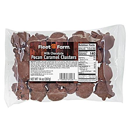 14 oz Chocolate Pecan Caramel Clusters