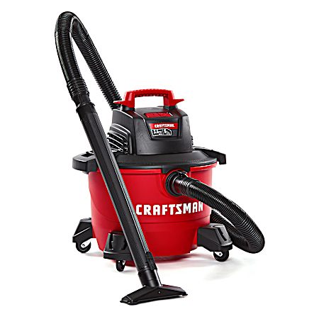 Portable 3.5 Peak HP 6 Gallon Wet/Dry Shop Vacuum W/ Attachments