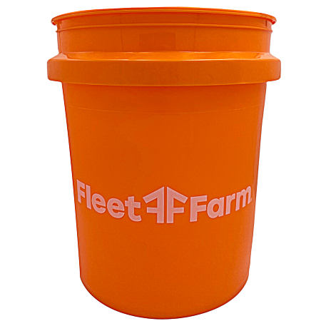 5 gal Orange Fleet Farm Logo Pail