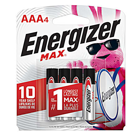 MAX AAA Alkaline Batteries - 4 Pk