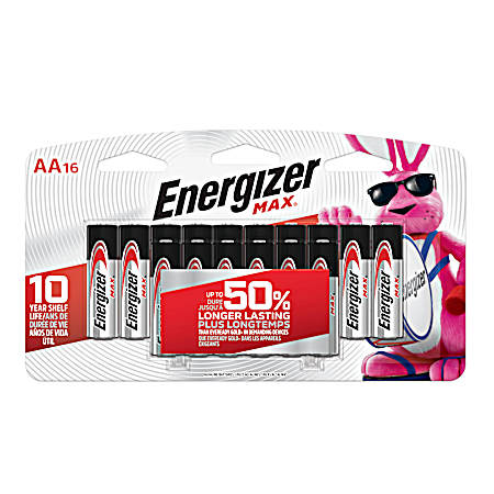 MAX AA Alkaline Batteries - 16 Pk
