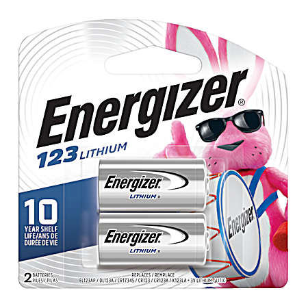 123 Lithium 3V Photo Batteries - 2 Pk