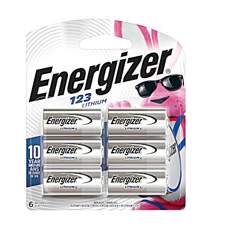 123 Lithium 3V Photo Batteries - 6 Pk