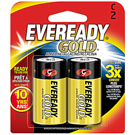 Gold C Alkaline Batteries - 2 Pk.