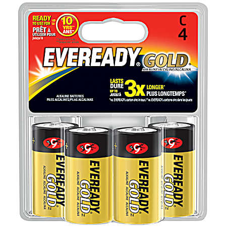 Gold C Alkaline Batteries - 4 Pk.
