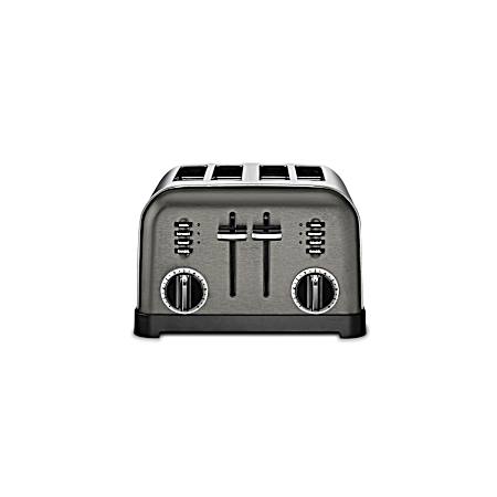 Black/Stainless 4-Slice Metal Classic Toaster