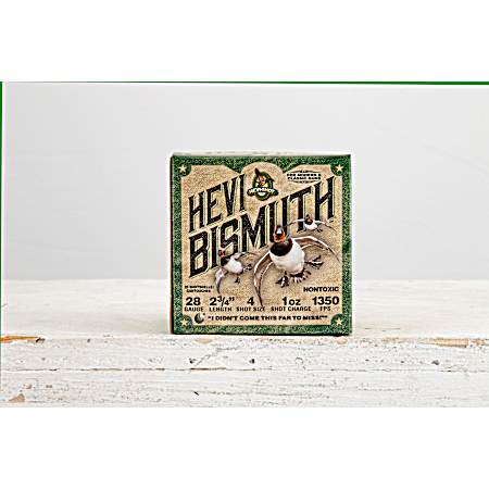 28 Gauge HEVI-Bismuth Waterfowl 2-3/4'' 4 Shot Shotshells - 25 Rounds