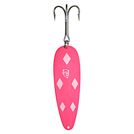 Dardevle Spoon - Pink/White Diamonds  Nickel Back
