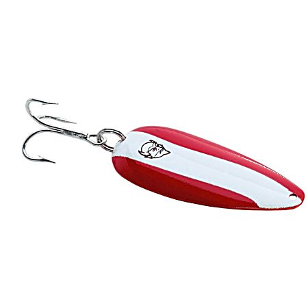 Dardevle Spoon - Red White Stripe