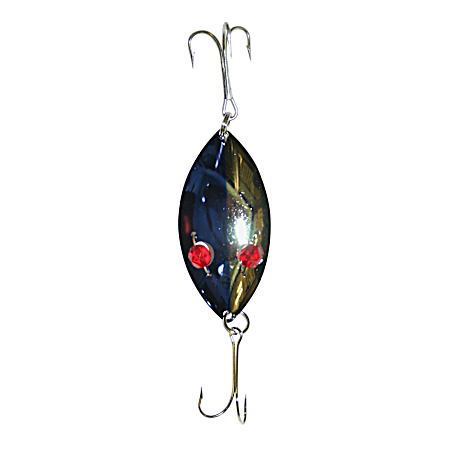 Wiggler Red Eye Spoon - Nickel/Blue