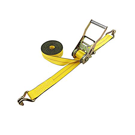 27 ft Yellow Self-Tensioning Ratchet Tie-Down Strap