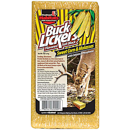 Buck Lickers 4 lb Sweet Corn & Molasses Mineral Block