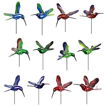 7 in Hummingbird Garden Stake - Assorted
