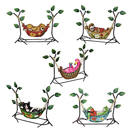 Solar Animal in Hammock Statue - Assorted