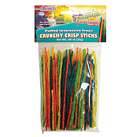 .89 oz Tropical Carnival Crunchy Crisp Sticks Pet Bird Treats