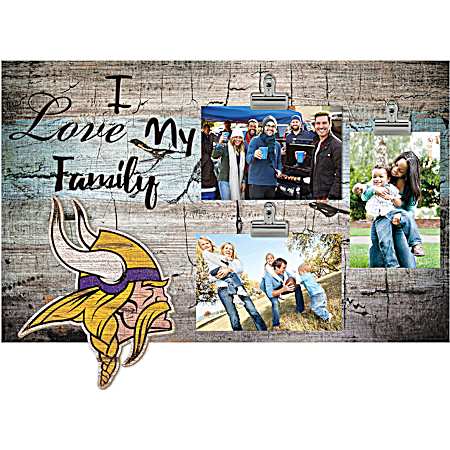 Minnesota Vikings 3-Clip Photo Frame
