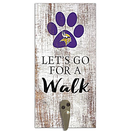 Minnesota Vikings Distressed Leash Holder Sign