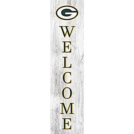 Green Bay Packers Distressed Welcome Leaner Sign
