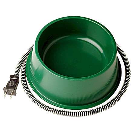 1 Qt Green Heated Pet Bowl