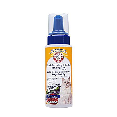 8 fl oz Blueberry Pomegranate 2-in-1 Deodorizing & Dander Reducing Foam for Cats
