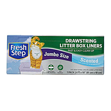 Scented Drawstring Litter Box Liners - 7 Ct