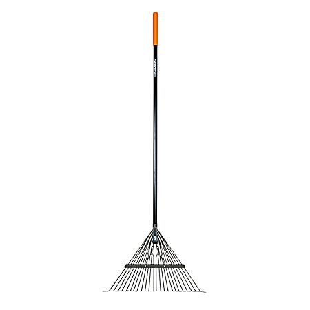 63 in Black/Orange Metal Leaf Rake