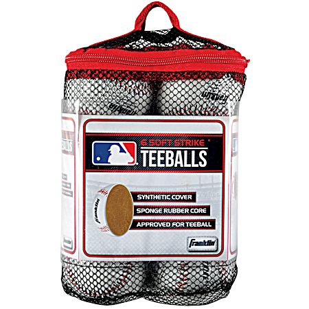 Soft Strike Teeballs w/ Mesh Bag - 6 Pk