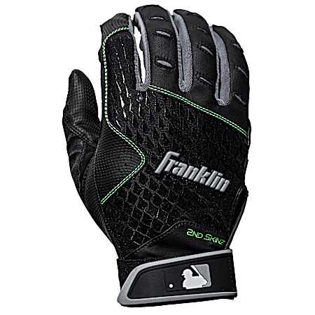 2nd-Skinz Black Batting Glove