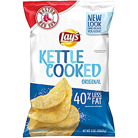 8 oz Kettle Cooked 40% Less Fat Original Potato Chips