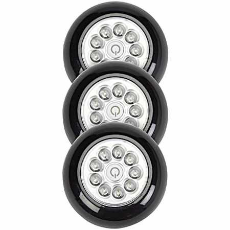 Black LED Anywhere Light XB - 3 Pk.