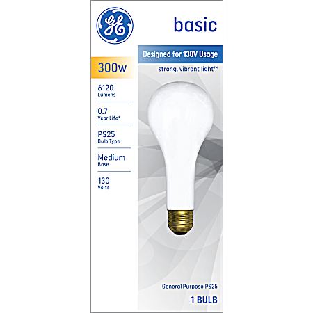 300W Incandescent PS25 General Purpose Light Bulb - 1 Pk