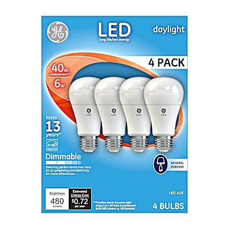 40W LED Daylight Light Bulb - 4 Pk.