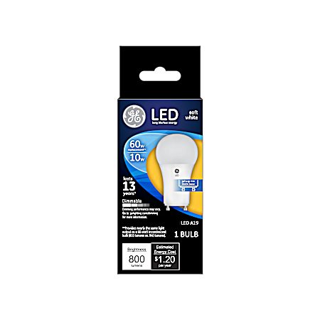 10W A19 LED 2700K Frosted Bi Pin Light Bulb - 1 Pk