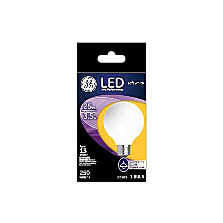 3.5W LED G25 Soft White Frosted Globe Light Bulb - 1 Pk