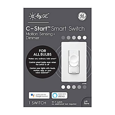 C by GE C-Start Wi-Fi Smart Switch Motion Sensing + Dimmer for all Bulbs