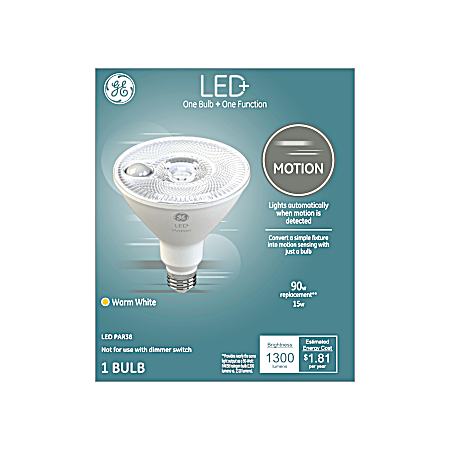Motion Sensing PAR38 Warm White Outdoor Floodlight