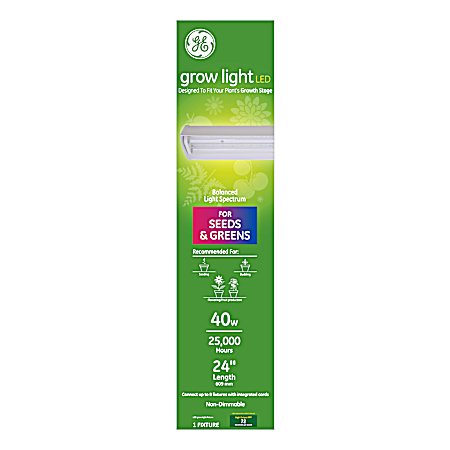 24 in 40W LED Grow Light Linkable Balanced Light Spectrum Integrated Fixture - 1 Pk
