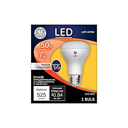50W Equivalent R20 LED Soft White Dimmable Indoor Floodlight