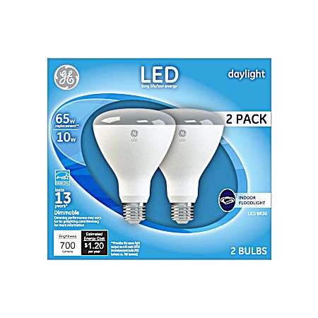 65W Equivalent BR30 LED Daylight Dimmable Indoor Floodlight - 2 Pk